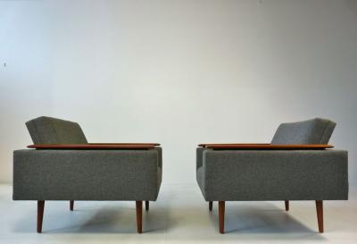 Danish Modern Sleek Low Lounge Chairs