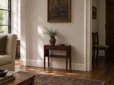 Danish Modern Small Console or Cabinet Rosewood Brass Denmark 1950s