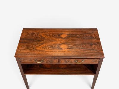 Danish Modern Small Console or Cabinet Rosewood Brass Denmark 1950s