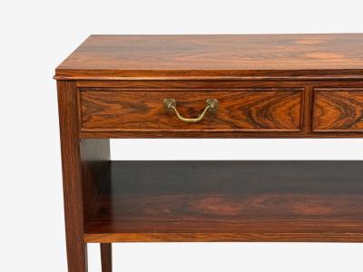 Danish Modern Small Console or Cabinet Rosewood Brass Denmark 1950s