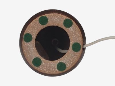 Danish Modern Small Table Lamp Brown Glazed Stoneware Denmark 1960s