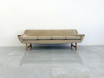 Danish Modern Sofa with Teak Paws Oak H Base 1960s 2 Configurations