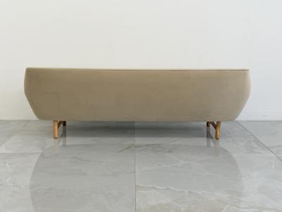Danish Modern Sofa with Teak Paws Oak H Base 1960s 2 Configurations