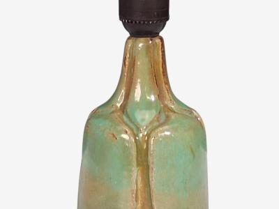 Danish Modern Table Lamp Green Glazed Stoneware Denmark 1970s
