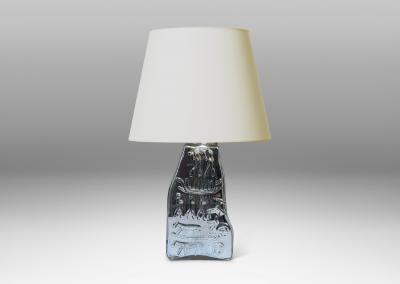 Danish Modern Table Lamp in Mirrored Glass