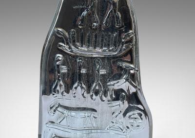 Danish Modern Table Lamp in Mirrored Glass