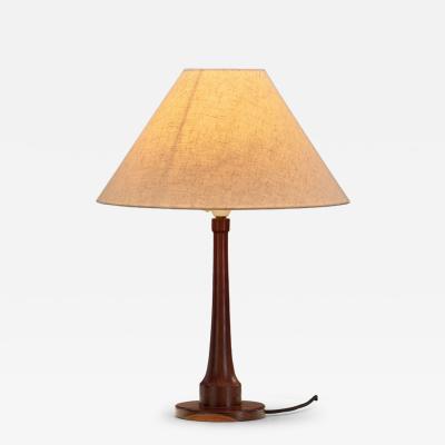 Danish Modern Table Lamp with Fabric Shade Denmark Mid 20th Century