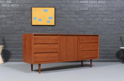Danish Modern Tambour Door Teak Dresser by Danflex Systems