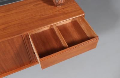 Danish Modern Tambour Door Teak Dresser by Danflex Systems