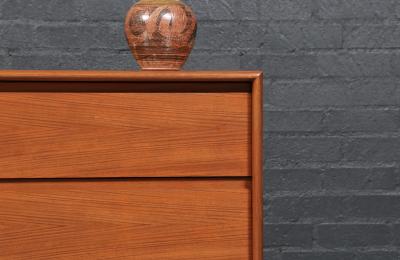 Danish Modern Tambour Door Teak Dresser by Danflex Systems