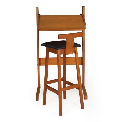 Danish Modern Teak Adjustable Height Desk and Chair circa 1960s