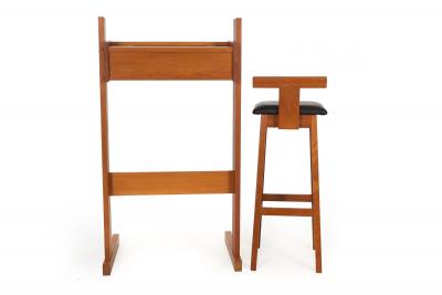 Danish Modern Teak Adjustable Height Desk and Chair circa 1960s