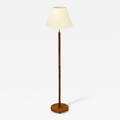 Danish Modern Teak Brass Floor Lamp Denmark 1960s