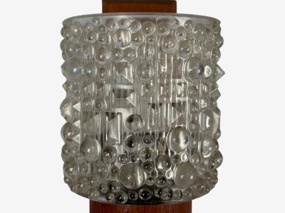 Danish Modern Teak Brass Glass Wall Lights Denmark 1960s