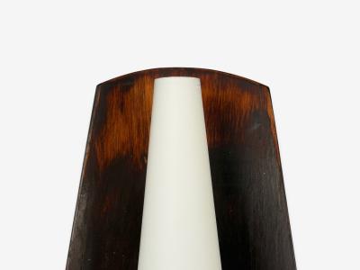 Danish Modern Teak Brass Opaline Glass Wall Lights Denmark 1960s