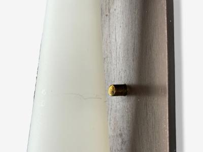 Danish Modern Teak Brass Opaline Glass Wall Lights Denmark 1960s