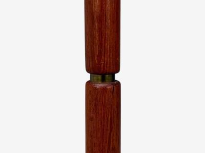 Danish Modern Teak Brass Paper Floor Lamp Denmark 1960s