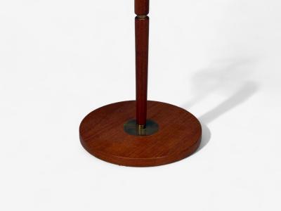 Danish Modern Teak Brass Paper Floor Lamp Denmark 1960s