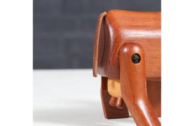 Danish Modern Teak Cow Figurine Sculpture by Sveistrup