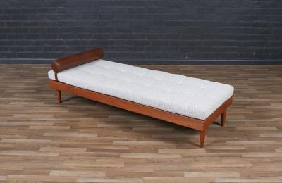 Danish Modern Teak Daybed w Leather Accents