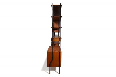 Danish Modern Teak Free Standing Wall Unit with Bar by Lyby M belfabrik