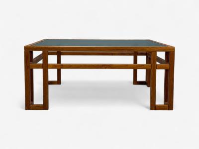 Danish Modern Teak Glass Square Coffee Table Denmark 1960s
