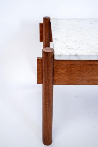 Danish Modern Teak Marble Coffee Table 1960s