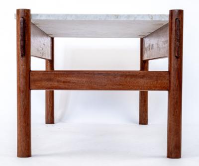 Danish Modern Teak Marble Coffee Table 1960s
