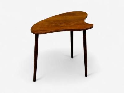 Danish Modern Teak Organic Form Side Table Denmark 1950s
