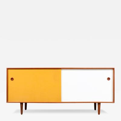 Danish Modern Teak Two Tone Lacquered Credenza