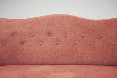 Danish Modern Three Seater Sofa with Twisted Cord Trimming Denmark 1940s