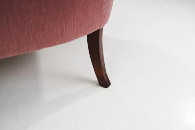 Danish Modern Three Seater Sofa with Twisted Cord Trimming Denmark 1940s