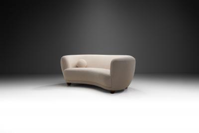 Danish Modern Two Seater Sofa with an Accent Pillow Denmark ca 1940s