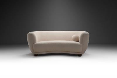 Danish Modern Two Seater Sofa with an Accent Pillow Denmark ca 1940s