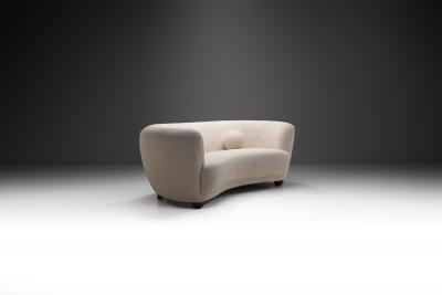 Danish Modern Two Seater Sofa with an Accent Pillow Denmark ca 1940s