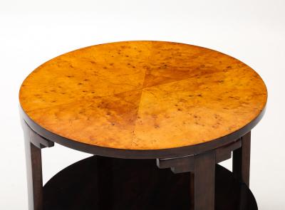 Danish Modern Two Tier Circular Side Table Circa 1940s