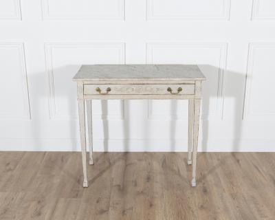 Danish Neoclassical Painted Console Table with Marbled Top Circa 1820