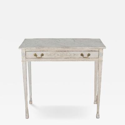 Danish Neoclassical Painted Console Table with Marbled Top Circa 1820