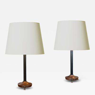 Danish Neoclassical Pair Table Lamps