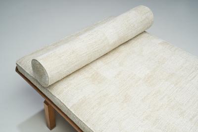 Danish Oak Daybed with Upholstered Mattress and Pillow Denmark ca 1950s