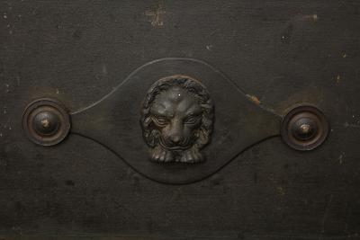 Danish Painted Steel safe with Hidden Lock 19th Century