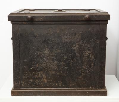 Danish Painted Steel safe with Hidden Lock 19th Century