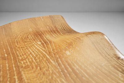 Danish Patinated Oak Tripod Stool Denmark ca 1940s