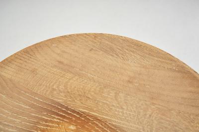 Danish Patinated Oak Tripod Stool Denmark ca 1940s
