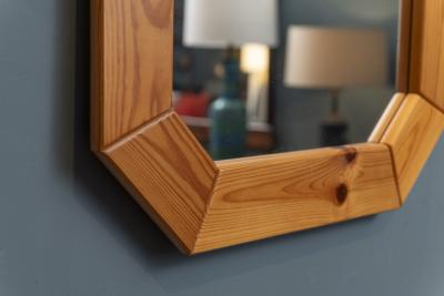 Danish Pine Octagonal wall Mirror