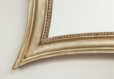 Danish Silver Giltwood Concave Sided Mirror