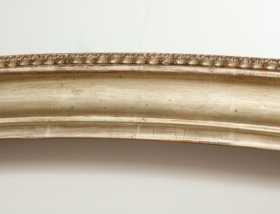 Danish Silver Giltwood Concave Sided Mirror