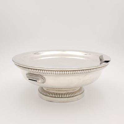 Danish Silver Hot Water Dish late 19th Century