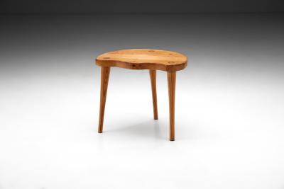 Danish Solid Pine Tripod Stool Denmark 1960s
