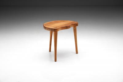 Danish Solid Pine Tripod Stool Denmark 1960s